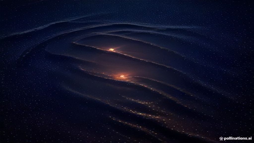 A golden shooting star entering dark ocean waters creating a glowing underwater wave at night