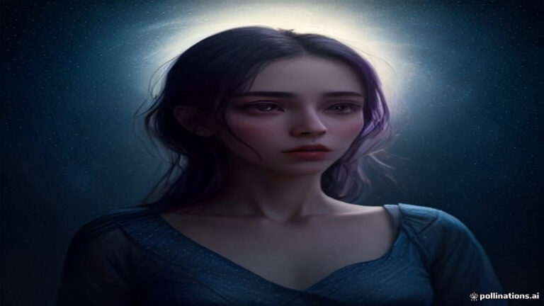 A surreal glowing eye opening amidst indigo nebulae and soft misty light